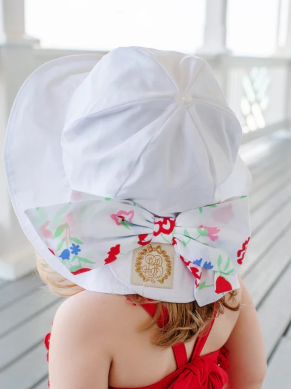 TBBC Pippa Petal Hat  Worth Avenue White With Bonita Blooms smal Beaufort Bonnet